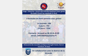 STAGE FOOT VACANCES / DETECTION AVRIL 2023